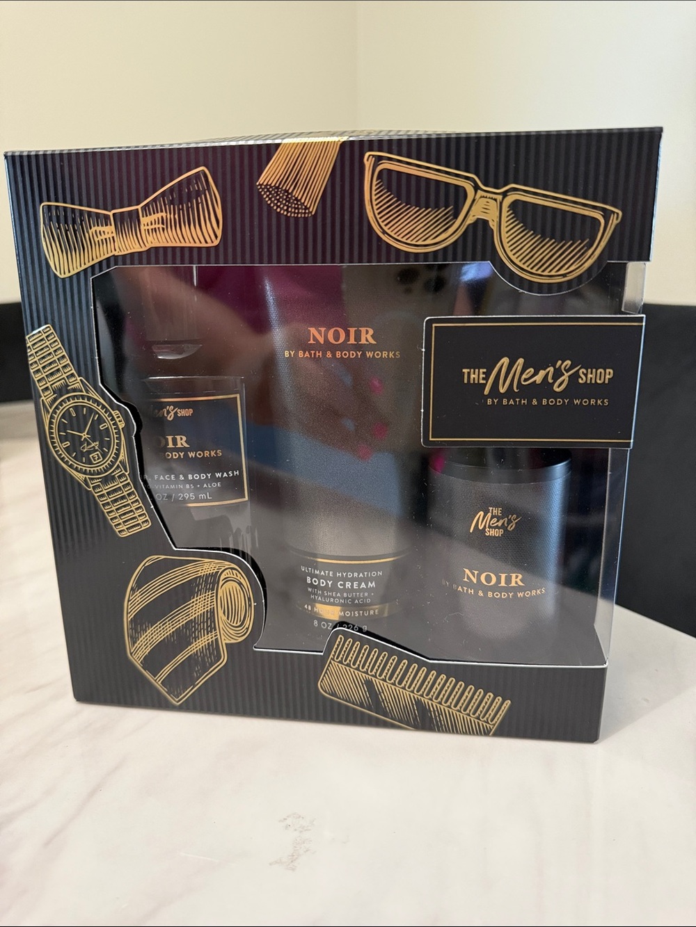 Bath & Body Works Noir Men's Set - Black & Gold Accents
